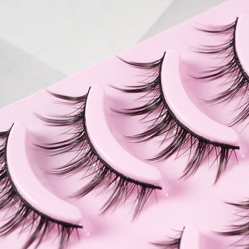 5 Pairs Manga Lashes New Arrival Anime Cosplay Natural Wispy  Korean Makeup Artificial False Eyelashes image 2