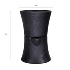 5 In. Dia X 8 In. H Hour Glass Composite Self Watering Pot in Black image 1
