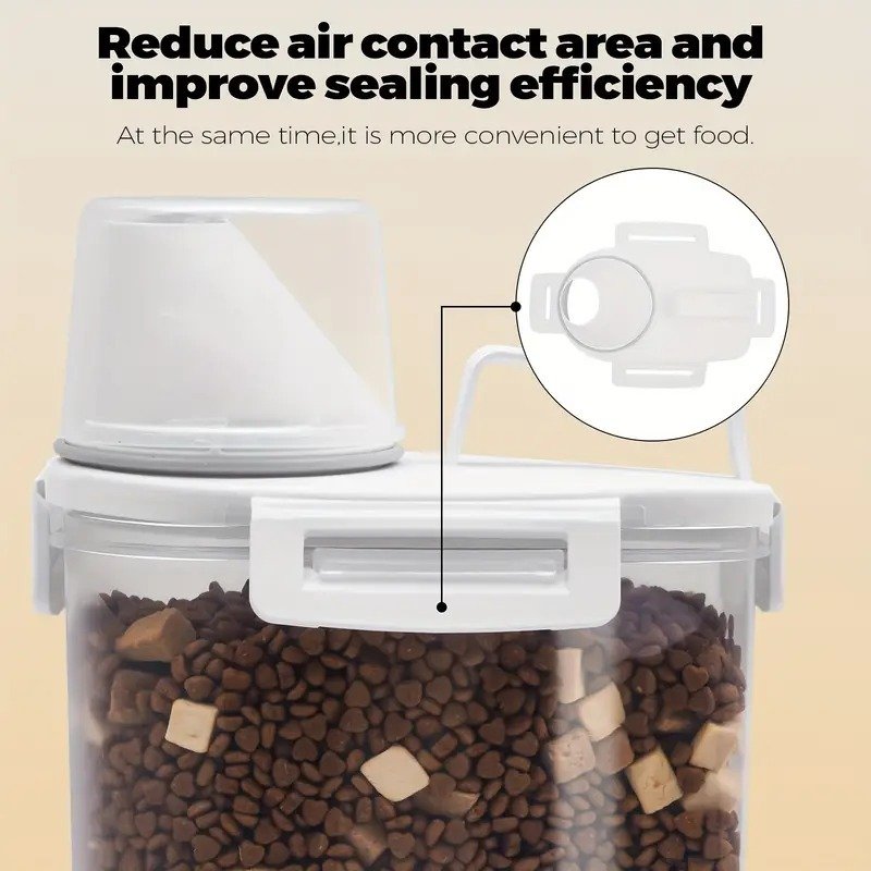Sealed Food Storage Containers With Lids - Leak-proof And Moisture-proof Kitchen Storage Boxes, Suitable For Grains, Nuts, Flour And Rice - Made Of Durable PE Material image 6