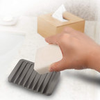 3PCS Self Draining Soap Holder, Premium Silicone Soap Dish, Soap Saver for Shower, Bathroom, Kitchen, Bath Tub, Sponges,Keep Soap Bars Dry Clean,Easy Clean,Extend Soap Life (White) image 5