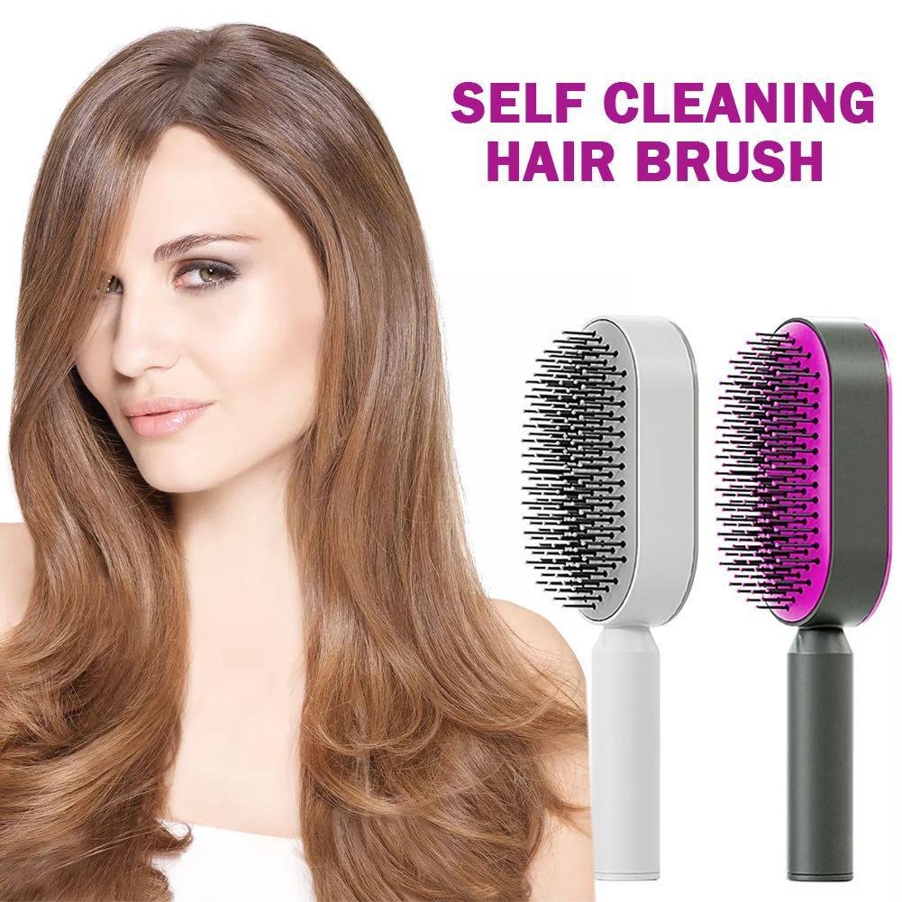 Women Fashion 3D Hair Growth Comb Hairbrush Self-Cleaning Hair Brush  Self Cleaning Hair Brush For Women Massage Scalp Promote Blood Circulation Anti Hair Loss image 0