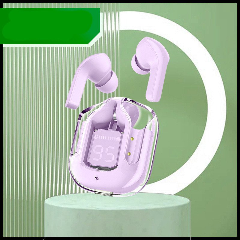 New Mini Transparent Wireless Bluetooth Headset Digital Display ENC Noise Reduction True Wireless Sports Music image 3