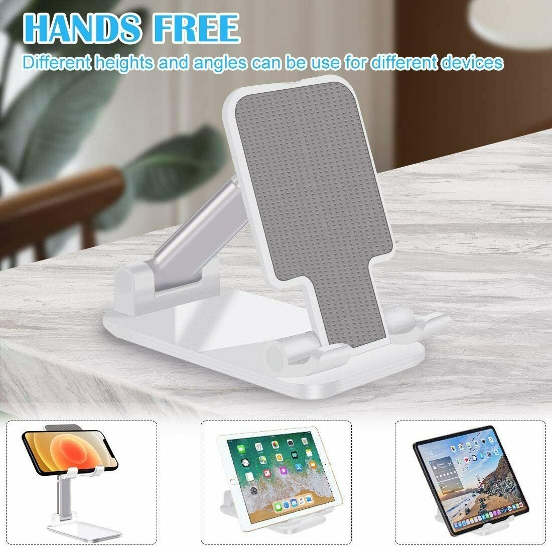 Cell Phone Stand Desktop Holder Tablet Stand Mount Mobile Phone Desktop Tablet Holder Table Cell Foldable Extend Support Desk Mobile Phone Holder Stand image 9
