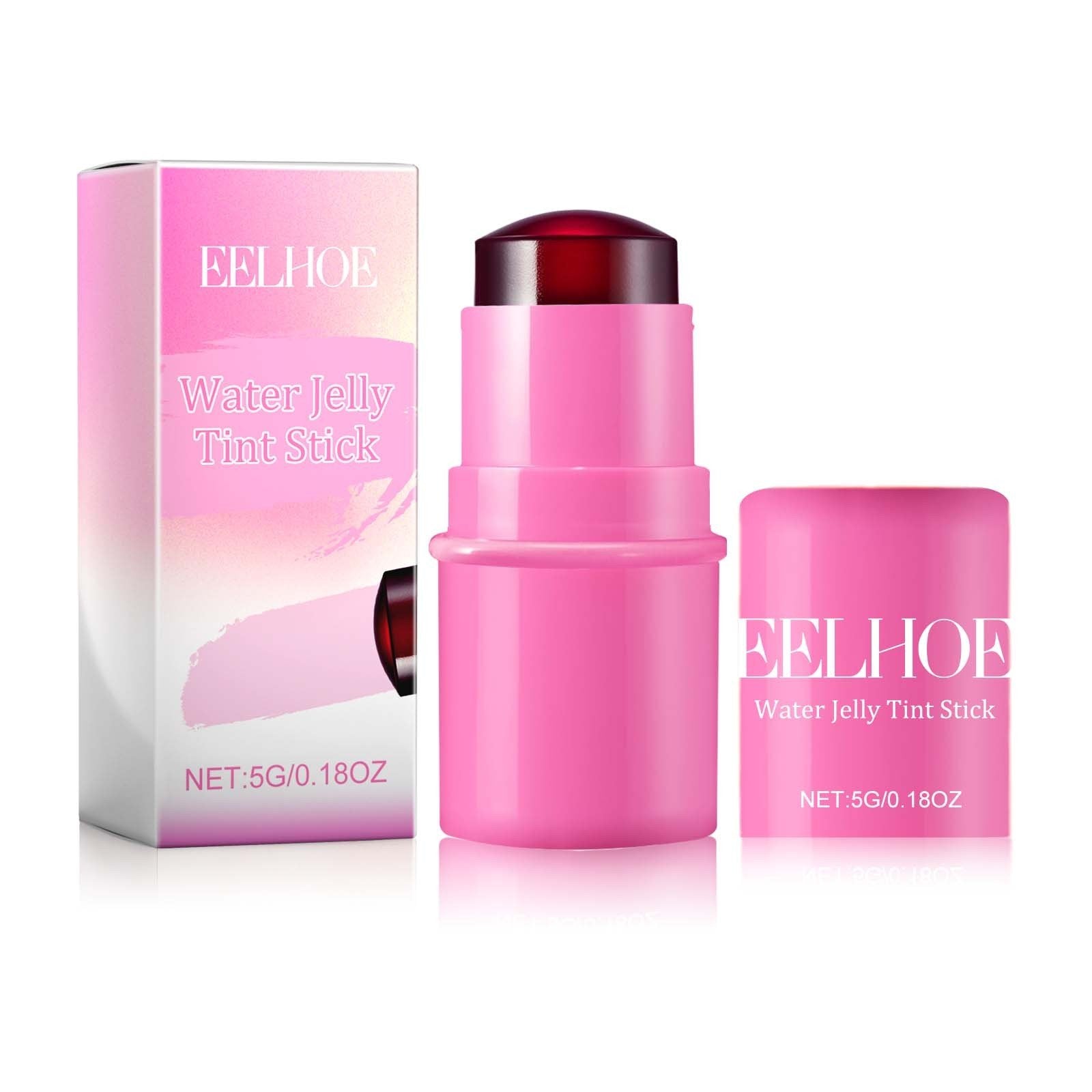 EELHOE Fruit Jelly Blush Lip Gloss Stick Lazy Contouring Even Skin Tone Brightening And Colorful Easy To Apply Lip Gloss Stick - Rose image