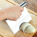 Stainless Steel Pastry Spatulas Cutter With Scale Pizza Dough Scraper Fondant Cake Decoration Tools Baking Kitchen Accessories Dough Cake Stainless Steel Pizza Flour Tool Cutter Chopper Scraper image 2