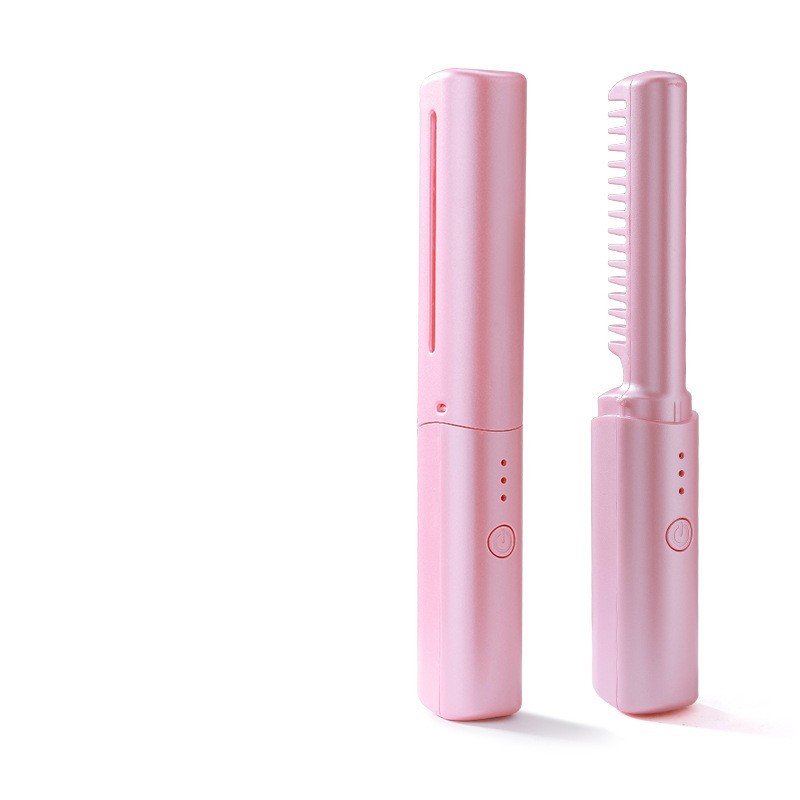 Professional Wireless Hair Straightener Curler Comb Fast Heating Negative Ion Straightening Curling Brush Hair Styling Tools image 1