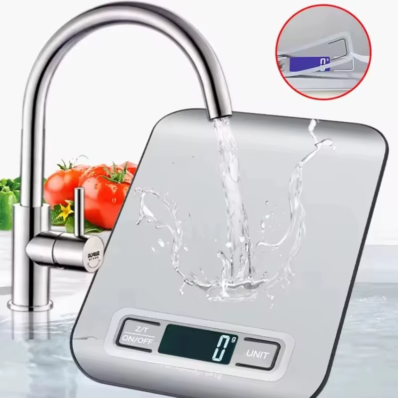 Digital Kitchen Scale LED Display 5Kg/1G Stainless Steel Panel Electronic Scales Home Jewelry Food Snacks Weighing Baking Tools image 1