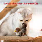 Chirping Bird Cat Toy Set, Interactive Chasing Toy for Indoor Cat, Motion Activated Kitten Play Toys, Squeaky Cats Animal Feather Toy for All Breeds Cats Kicker image 4