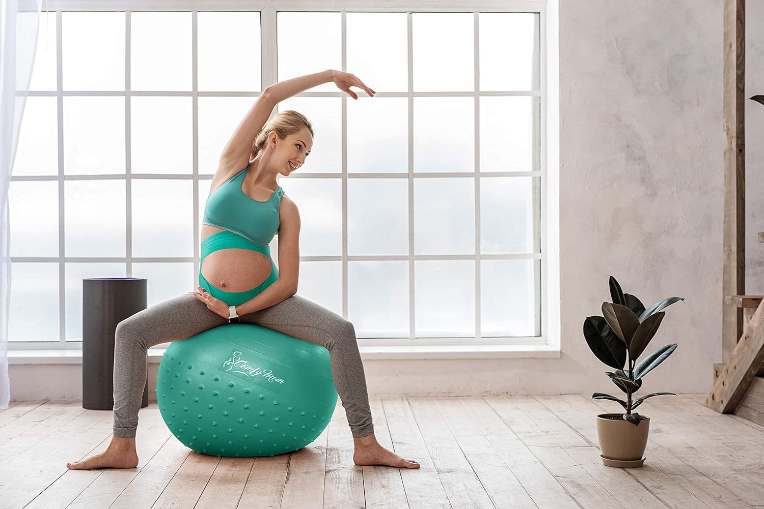 Belly Bands for Pregnant Women, Pregnancy Belly Support Band, Belly Band for Back Support. Pregnancy Must Haves, Belly Support for Pregnancy. Dark Mint Color/Size XL image 4