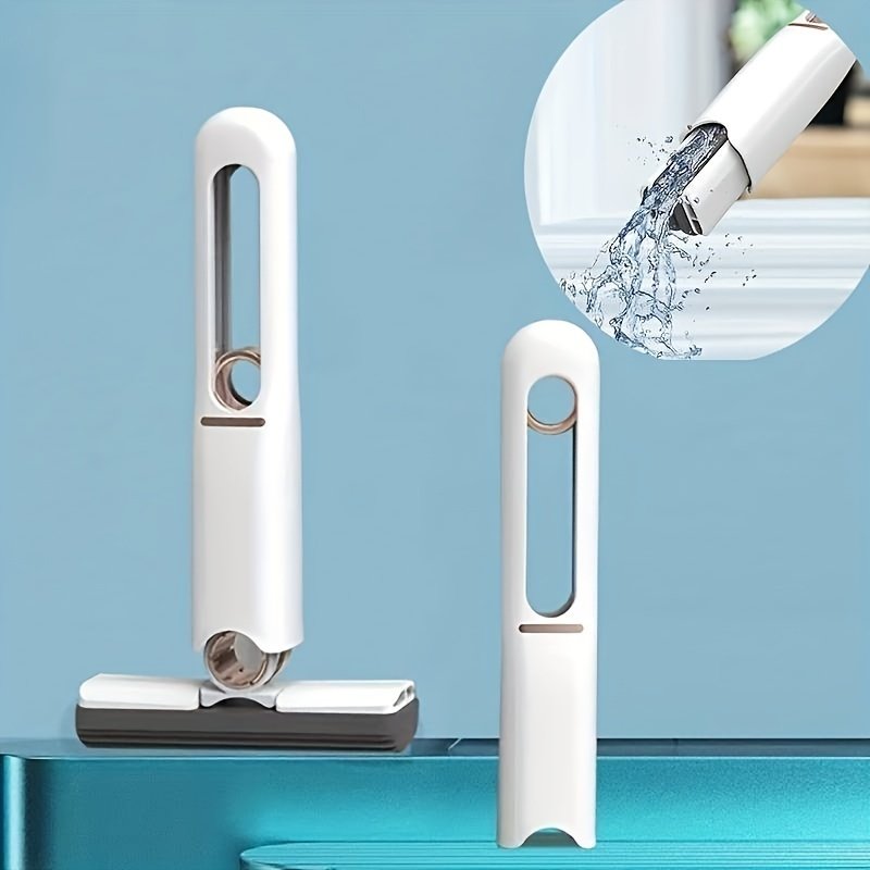 New Portable Self-NSqueeze Mini Mop, Lazy Hand Wash-Free Strong Absorbent Mop Multifunction Portable Squeeze Cleaning Mop Desk Window Glass Cleaner Kitchen Car Sponge Cleaning Mop Home Cleaning Tools image 2