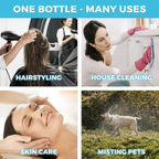 Hair Spray Bottle Continuous Water Mister Spray Empty Ultra Fine for Hair Styling, Pets, Plants, Cleaning, Misting &amp; Skin Care, Salons, for Taming Hair in Morning, Curly Hair, Essential Oil image 3