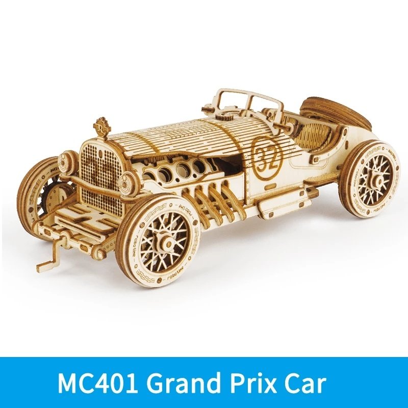 Robotime ROKR Train Model 3D Wooden Puzzle Toy Assembly Locomotive Model Building Kits for Children Kids Birthday Christmas Gift - MC401 image