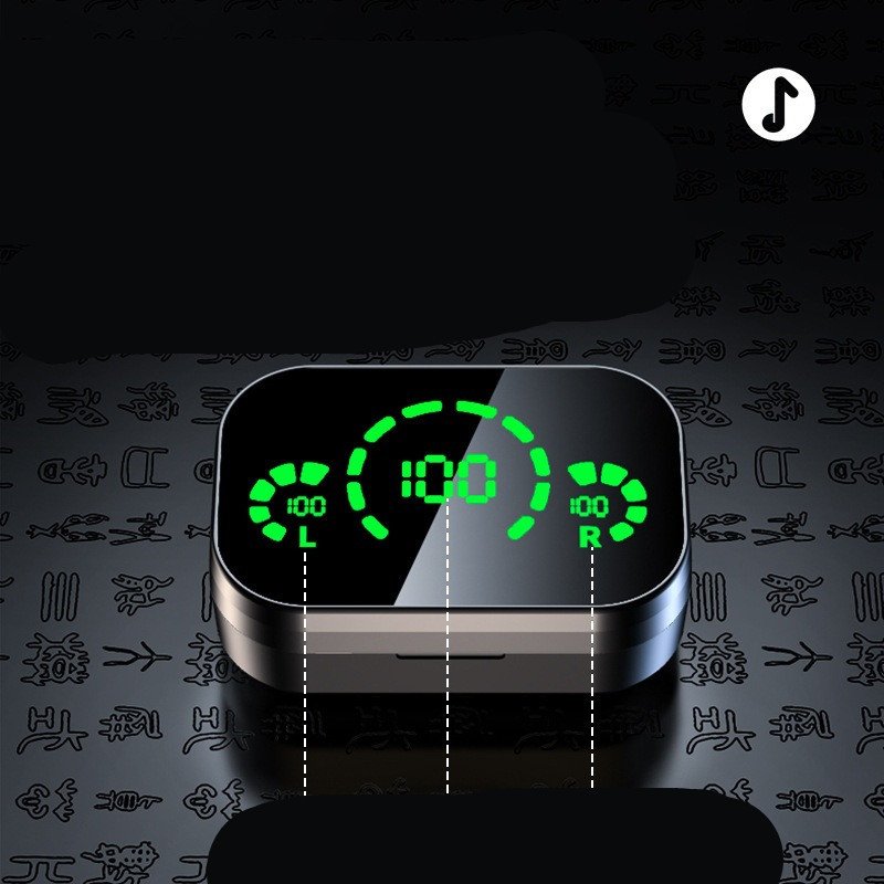 YD03 Wireless Bluetooth-compatible Headset TWS Large Screen Smart Digital Display In Ear Breathing Light image 3