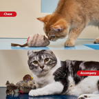 Chirping Bird Cat Toy Set, Interactive Chasing Toy for Indoor Cat, Motion Activated Kitten Play Toys, Squeaky Cats Animal Feather Toy for All Breeds Cats Kicker image 7