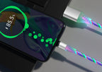 Compatible with Apple, Flowing Ligh Magnetic Streamer Data Line Cable for Iphone Android Typec image 3