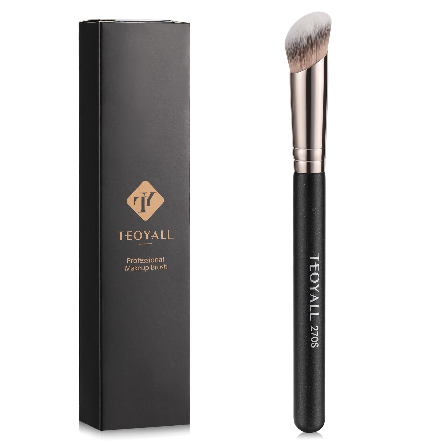 under Eye Concealer Brush, Angled Contour Brush Synthetic Kabuki Brush for Concealing Blending Setting Buffing with Liquid, Cream and Powder Cosmetic (270S) image 0