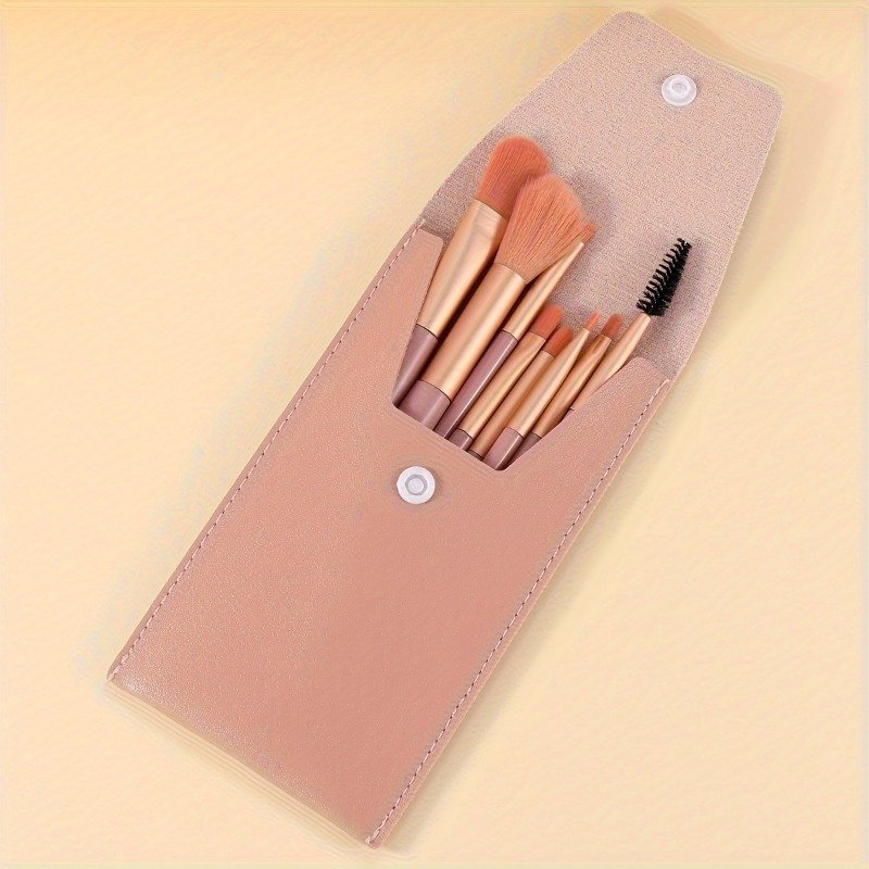 A Set Of 8 Portable Makeup Brushes, Suitable For Concealer, Foundation, Soft Bristles, Eye Makeup Tools, Beginner Mini Set, Portable Beauty Tools image 1