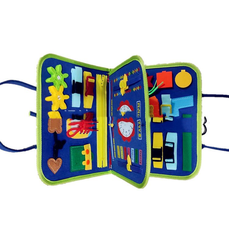 New Busy Book Children's Busy Board Dressing And Buttoning Learning Baby Early Education Preschool Sensory Learning Toy - K image