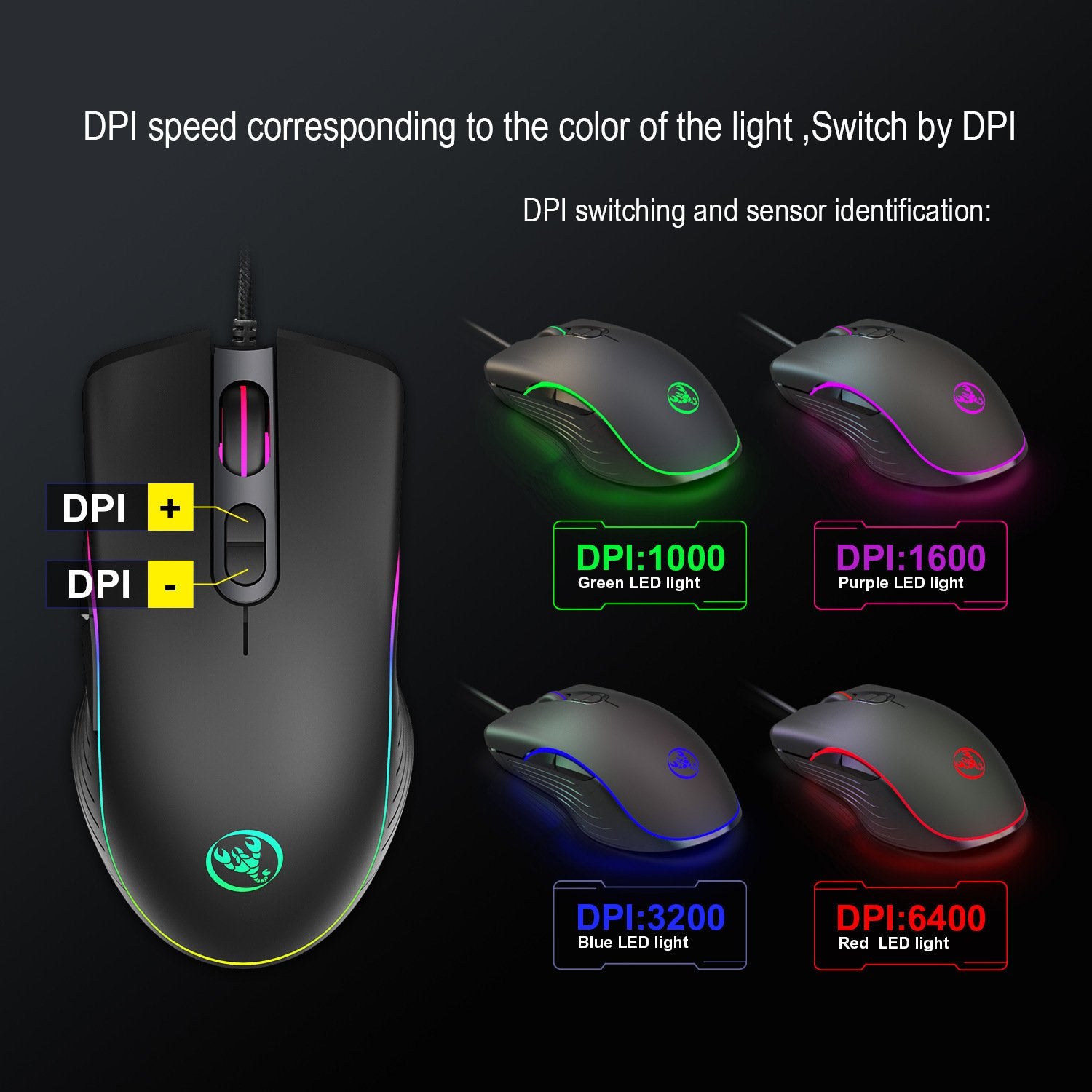 Glowing Gaming Mouse Gaming Wired Mouse image 3