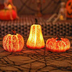 New Halloween Pumpkin Lantern Simulation Pumpkin LED Candle Lamp Resin Luminous Pumpkin image 9