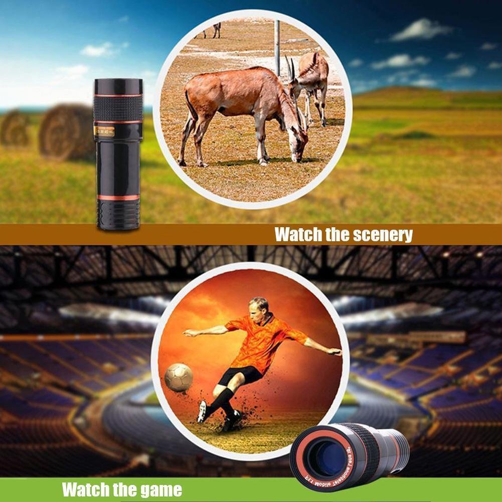 HD 8X Clip On Optical Zoom Telescope Camera Lens For Universal Mobile Cell Phone image 1