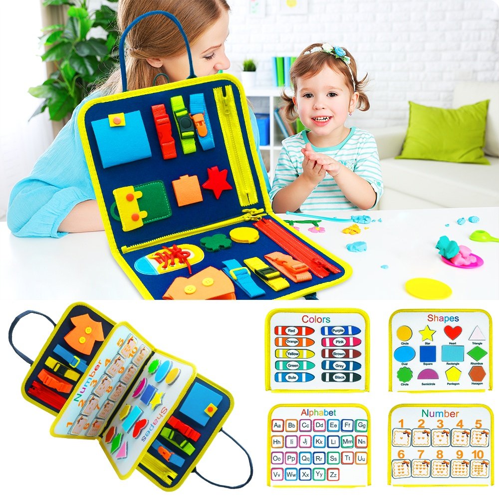 New Busy Book Children's Busy Board Dressing And Buttoning Learning Baby Early Education Preschool Sensory Learning Toy image 0