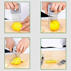 Onion Holder Slicer Vegetable Tools Tomato Cutter Stainless Steel Kitchen Gadget image 5