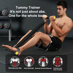 A Set Of Adjustable Resistance Tension Bands With Foot Pedals And Handles, High Resistance Level, Anti Fall, Suitable For Fitness Training, Body Stretching, And Abdominal Muscle Exercises image 9