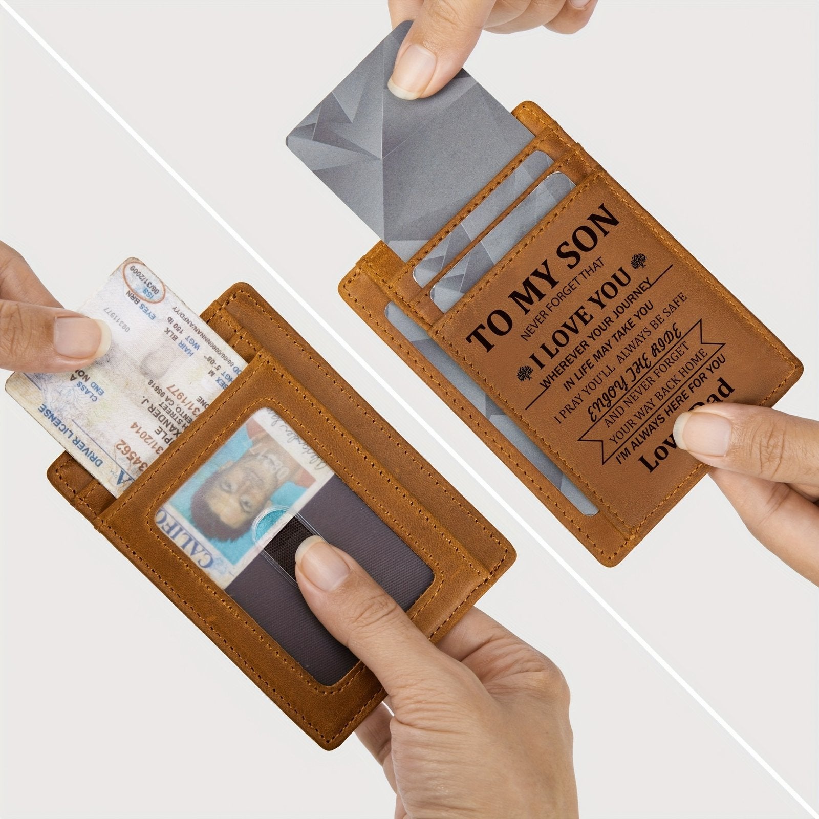 Mens Wallet RFID Blocking Wallets For Men Slim Wallets, 1 ID Window Front Pocket Wallet image 4