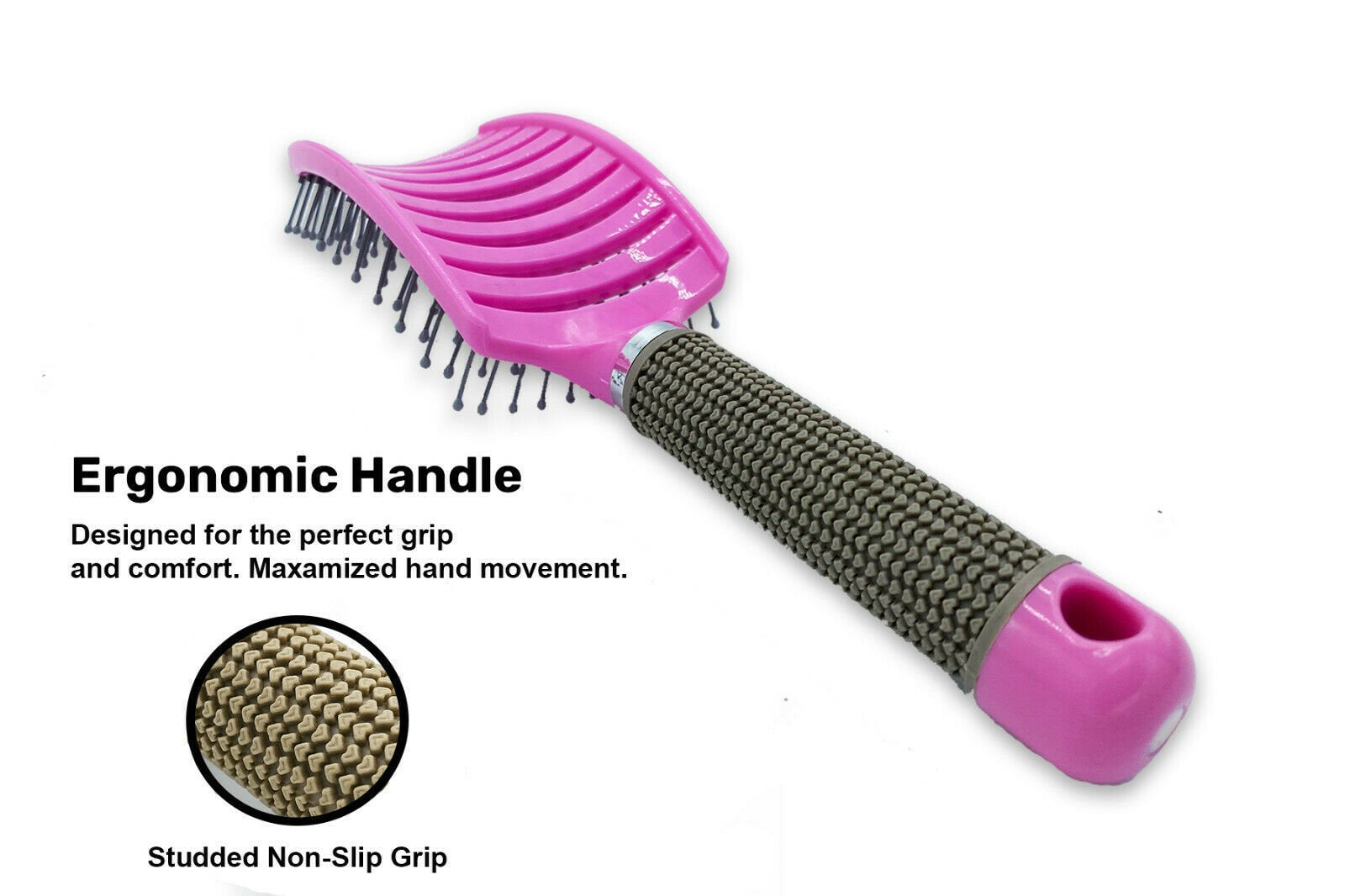 Anti Static Bending Nylon Women's Wet Curly Tangled Hair Brush Styling Tool image 2