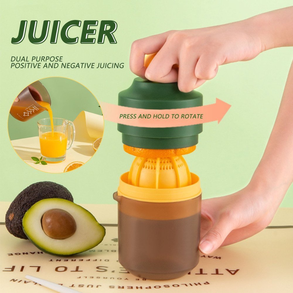 Mini Portable Manual Juicer Citrus Juicer Manual Lemon Squeezer Lime Orange Juicer Homemade DIY Fruit Orange Separating Juicer Fruit Separator Not Splash Semi-Transparent Non-electric Lemon Squeezer image 0