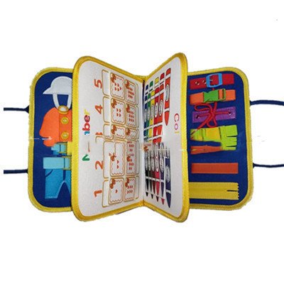 New Busy Book Children's Busy Board Dressing And Buttoning Learning Baby Early Education Preschool Sensory Learning Toy - L image