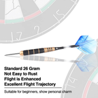 Steel Tip Darts Set, 12 Pack 24 Grams Professional Metal Dart Set with 20 Flights(4 Style) + 12 Aluminium Shaft image 2