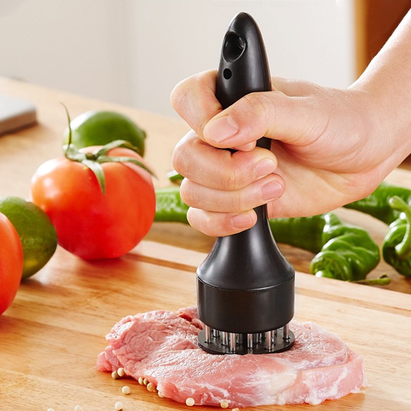 Meat Tenderer Needle Top Profession Meat Meat Tenderizer Needle With Stainless Steel Kitchen Tools Cooking Accessories - Black image