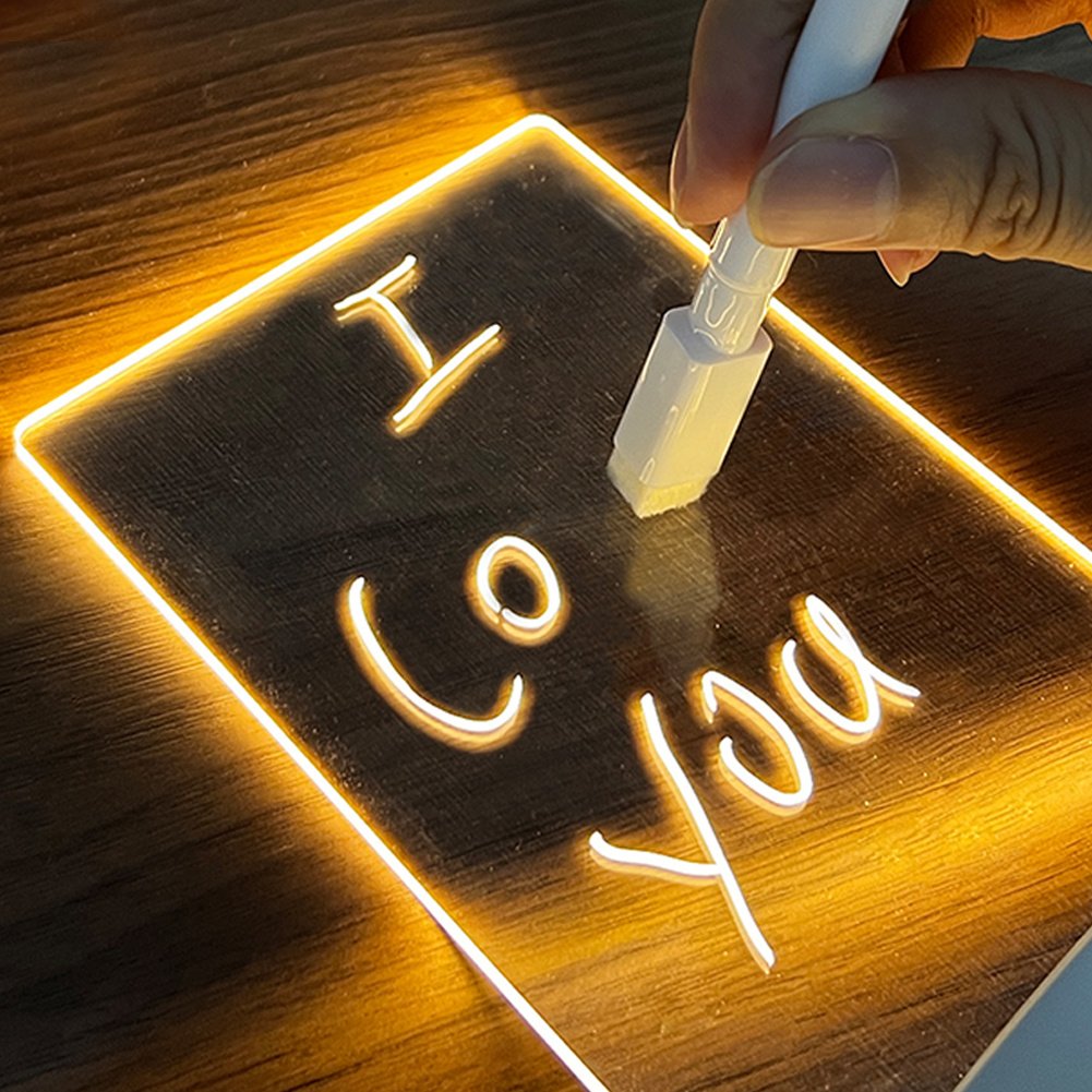 Creative Note Board Creative Led Night Light USB Message Board Holiday Light With Pen Gift For Children Girlfriend Decoration Night Lamp image 0