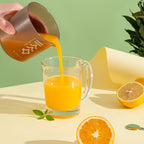Mini Portable Manual Juicer Citrus Juicer Manual Lemon Squeezer Lime Orange Juicer Homemade DIY Fruit Orange Separating Juicer Fruit Separator Not Splash Semi-Transparent Non-electric Lemon Squeezer image 9