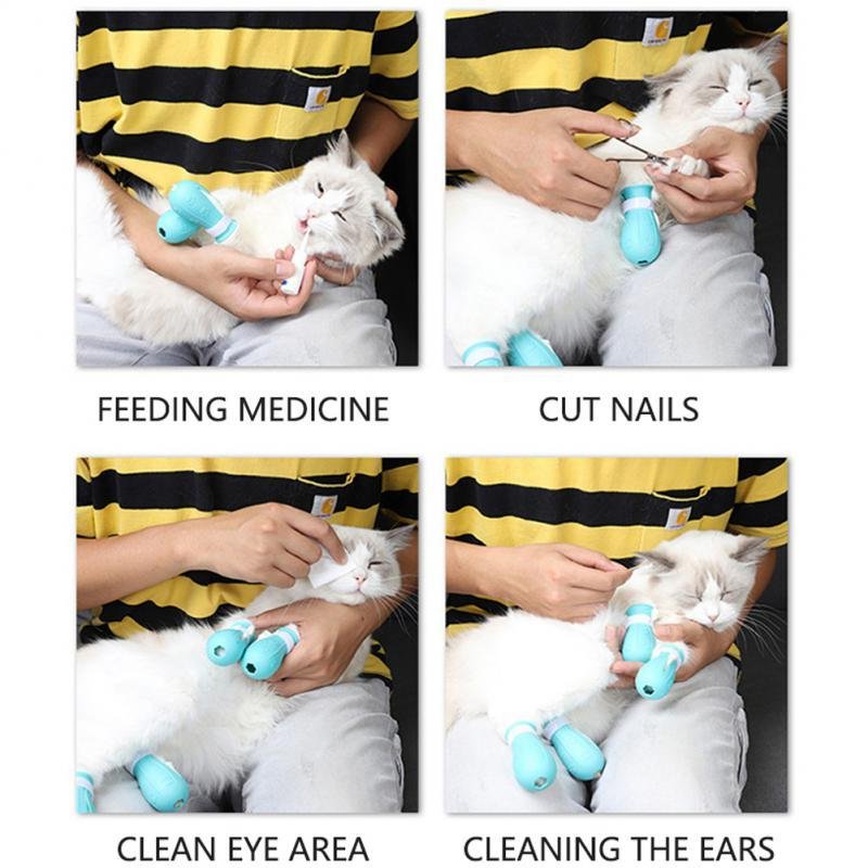 Adjustable Cat Foot Claw Cover Anti-Scratch Prickly Nail Glove Cat Boots For Cats Only, Anti-Scratch Cat Feet Claw Covers Adjustable Prickly Anti-Off Shoes Nail Glove image 8