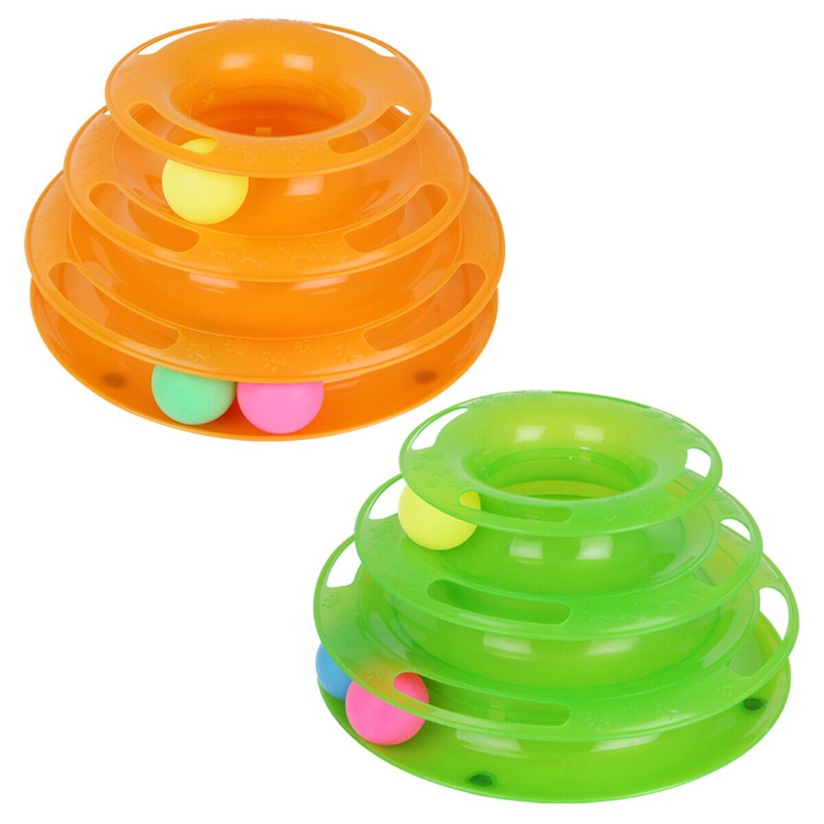Pet Cat Crazy Ball Disk Interactive Toys Amusement Plate Trilaminar Funny Toy image 4