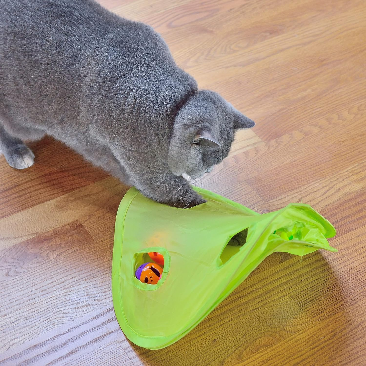 18 Cat Toys Assortments - Teaser Wand, Interactive Bell Toy, Sparkle Balls for Kitten, Puppy, Kitty (With Hide Seek Toy) image 4