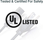 3FT Replacement AC Power Cord - Power Cable for Electronics, TV, Computer, Printer, Radio, Monitor, Samsung, Dell, Vizio, LG, Asus, Laptop and More (03129) image 3
