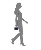 Cultivated Pearl Dangle Crystal Embellished Minaudiere Clutch image 5