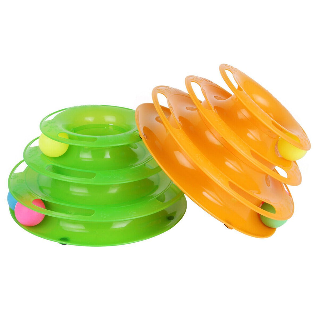 Pet Cat Crazy Ball Disk Interactive Toys Amusement Plate Trilaminar Funny Toy image 5