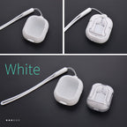 New Mini Transparent Wireless Bluetooth Headset Digital Display ENC Noise Reduction True Wireless Sports Music - White headphone case image