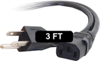 3FT Replacement AC Power Cord - Power Cable for Electronics, TV, Computer, Printer, Radio, Monitor, Samsung, Dell, Vizio, LG, Asus, Laptop and More (03129) image 0