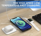 3 In 1 Magnetic Foldable Wireless Charger Charging Station Multi-device Folding Cell Phone Wireless Charger Gadgets image 5