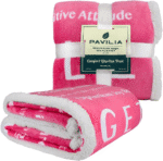 Healing Blanket Sherpa Fleece, Get Well Soon Gift, Soft Hug Compassion Throw Blanket for Women Men, Comfort Caring Inspirational Patient Gift, Positive Thoughts Prayer Love Throw, 50X60 Pink