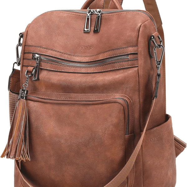 Leather Backpack Purse for Women Fashion Tassel Ladies Shoulder Bags Designer Large Backpack Travel Bag
