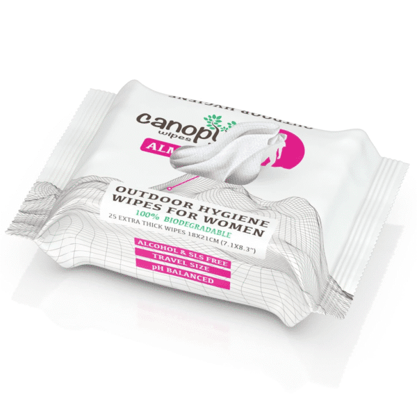 ALMA 100% Biodegradable Feminine Hygiene Wipes - pH Balanced Body and Hand Cleansing Cloths with Aloe Vera for Women