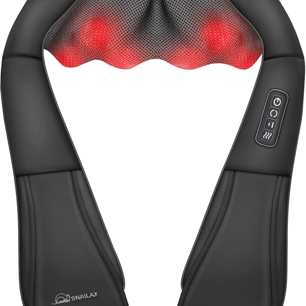 Shiatsu Neck and Shoulder Massager - Back Massager with Heat, Deep Kneading Electric Massage Pillow for Neck, Back, Shoulder,Foot,Body