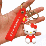 PVC Keychain 3D Cartoon Kitty Cat Key Chain for Girls Women Gifts School Bag Accessories (Pink) - Image 7